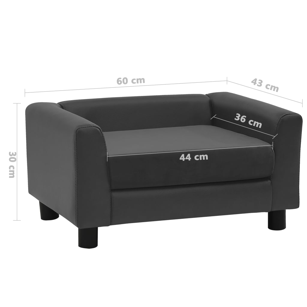 Hundesofa Schaumstoffkissen 60x43x30 cm Plüsch & Kunstleder