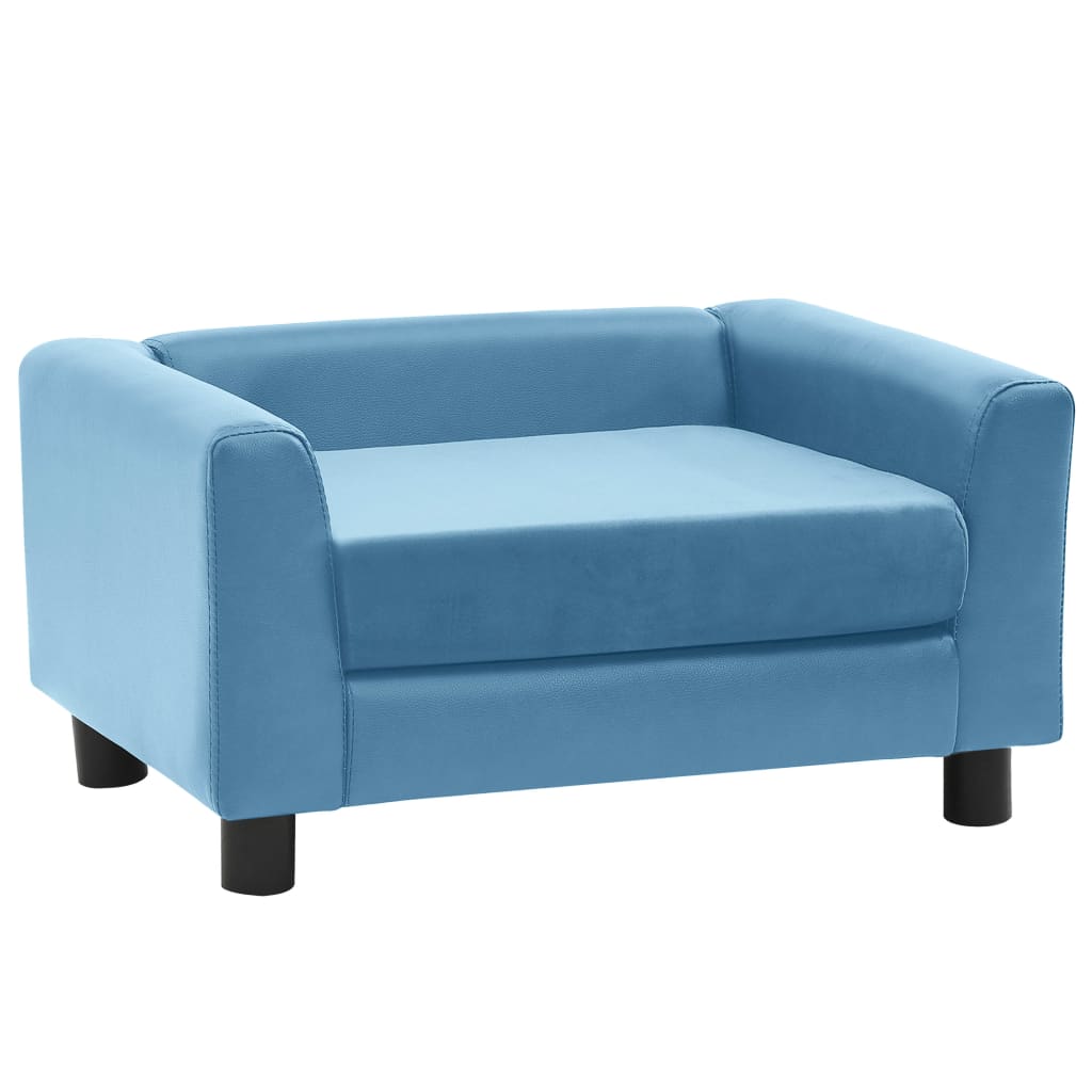Hundesofa Schaumstoffkissen Türkis 60x43x30cm Plüsch Kunstleder