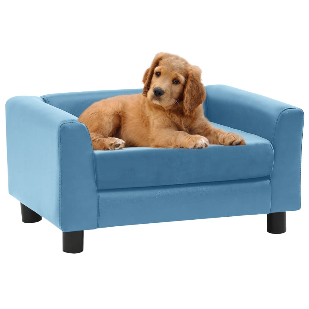 Hundesofa Schaumstoffkissen Türkis 60x43x30cm Plüsch Kunstleder