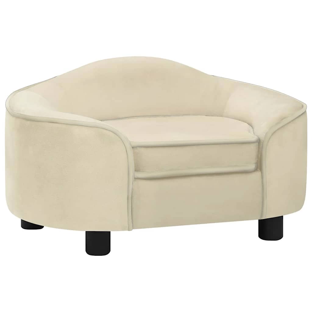 Hundesofa Creme 67x47x36 cm Plüsch