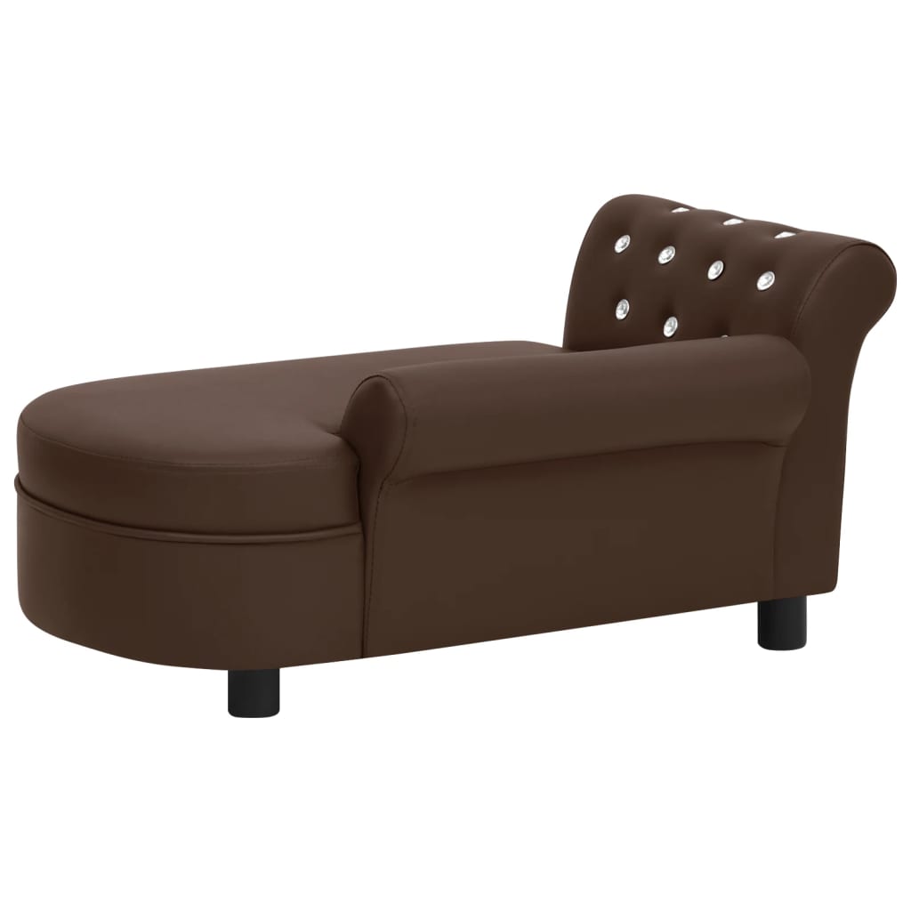 Hundesofa Braun 83x45x42 cm Kunstleder
