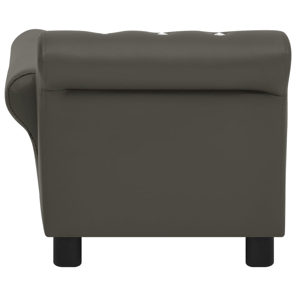 Hundesofa Dunkelgrau 83x45x42 cm Kunstleder