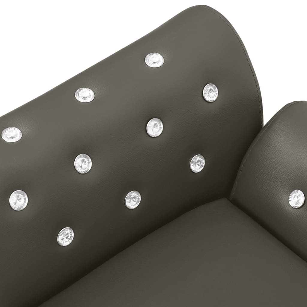Hundesofa Dunkelgrau 83x45x42 cm Kunstleder