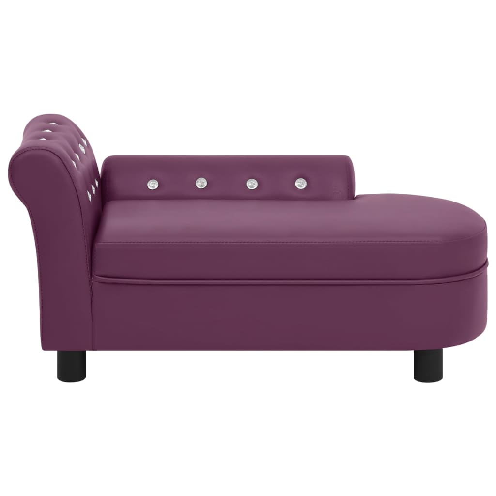 Hundesofa Burgunderrot 83x45x42 cm Kunstleder