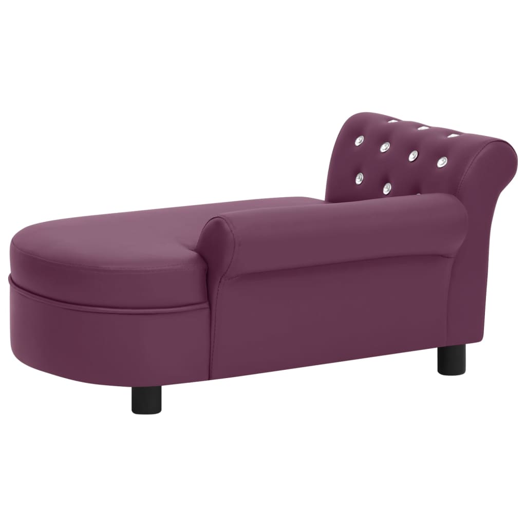 Hundesofa Burgunderrot 83x45x42 cm Kunstleder