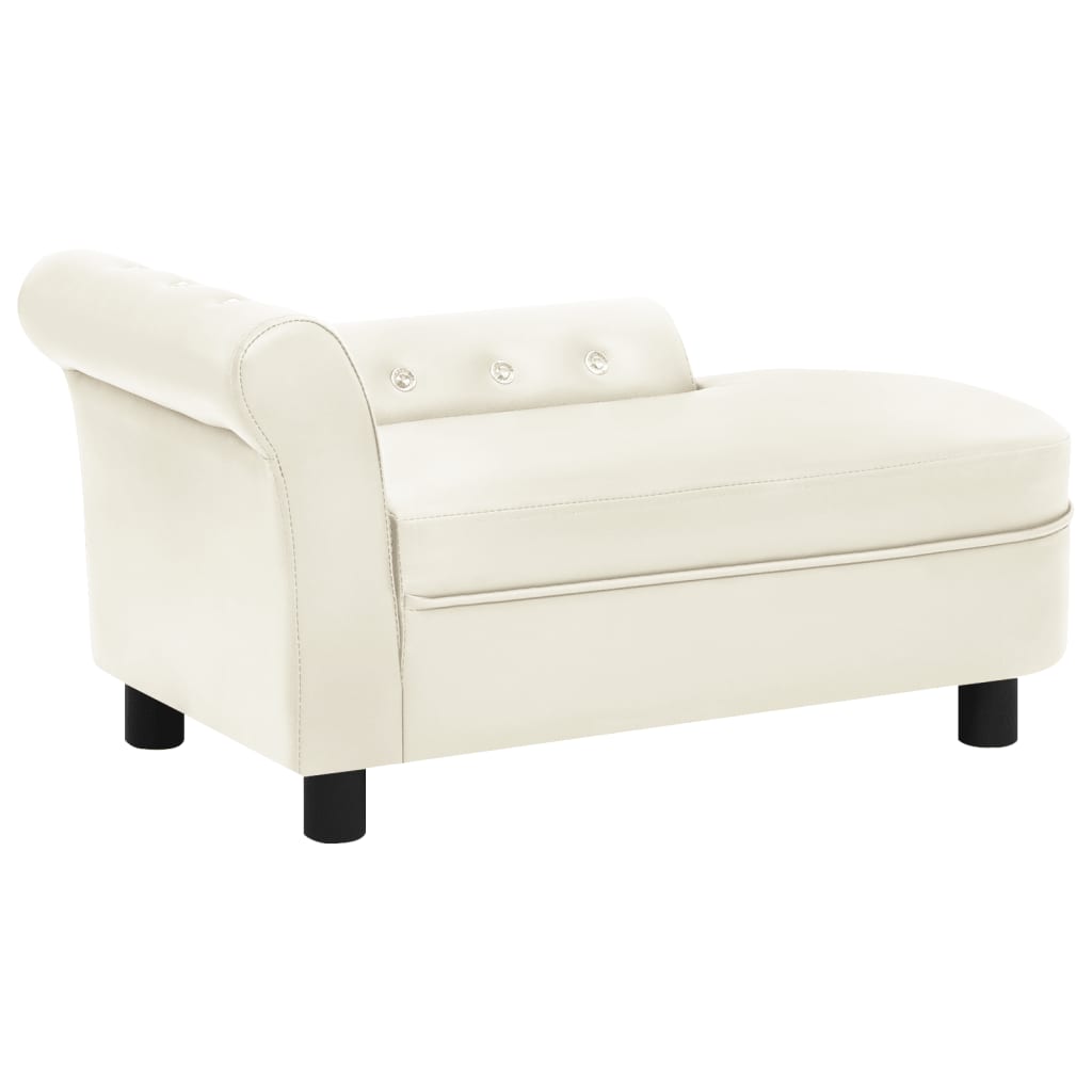 Hundesofa Creme 83x45x42 cm Kunstleder