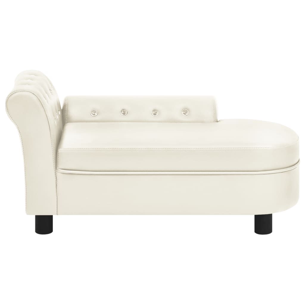 Hundesofa Creme 83x45x42 cm Kunstleder