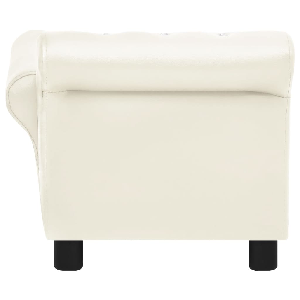 Hundesofa Creme 83x45x42 cm Kunstleder