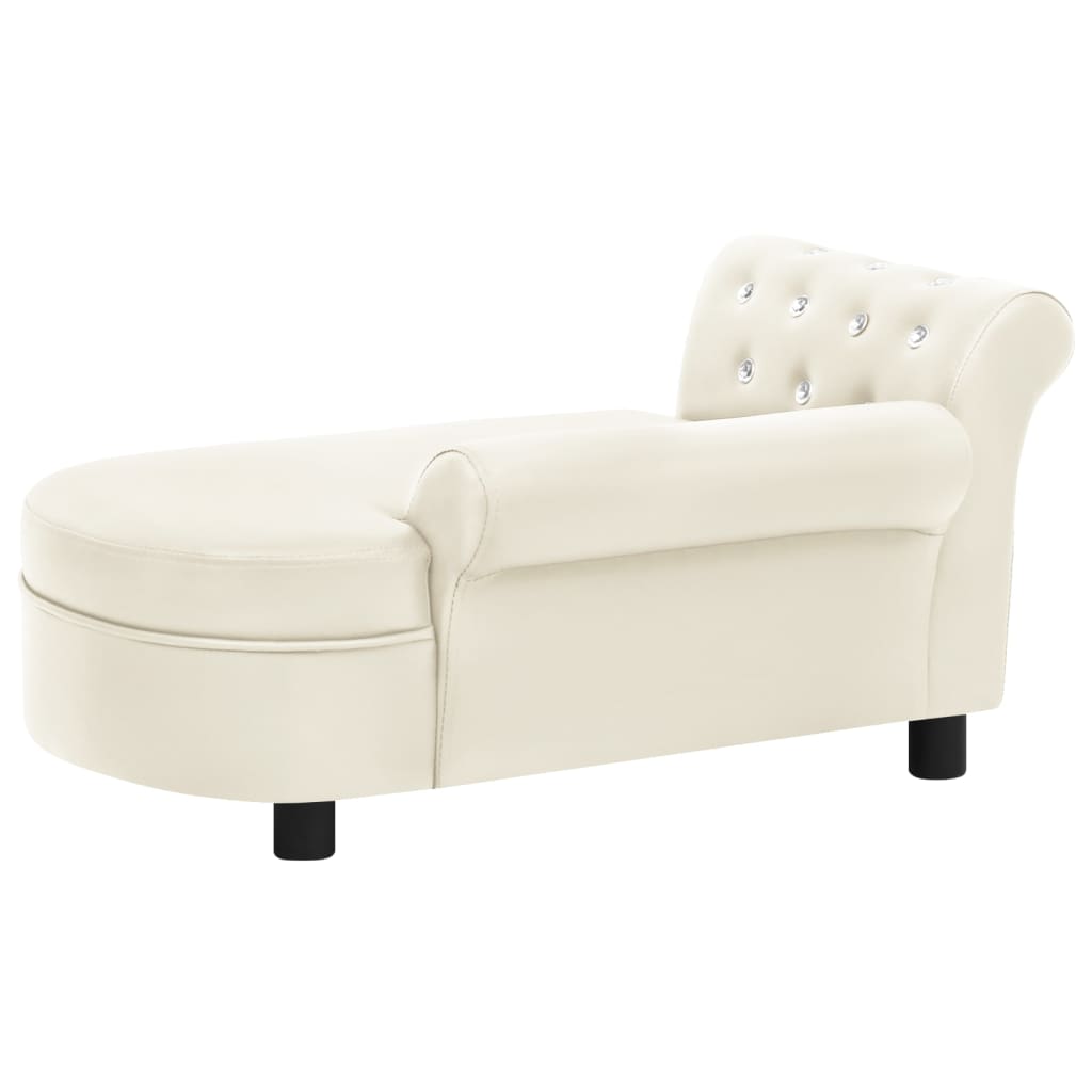 Hundesofa Creme 83x45x42 cm Kunstleder
