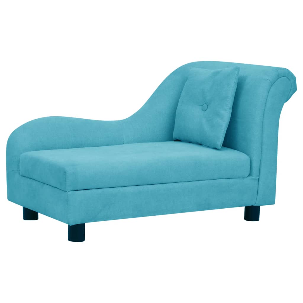 Hundesofa mit Kissen Türkis 83x44x44 cm Plüsch