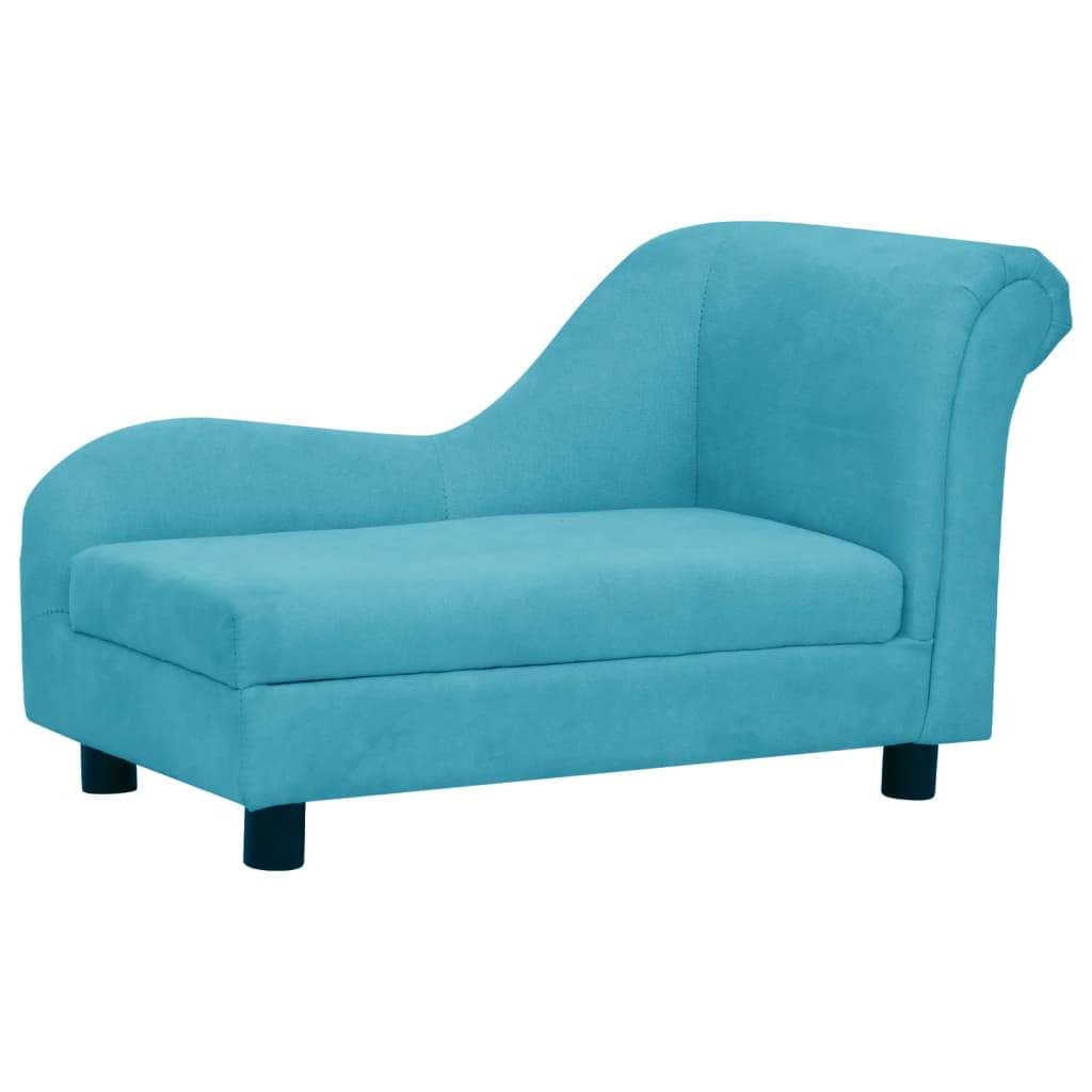 Hundesofa mit Kissen Türkis 83x44x44 cm Plüsch