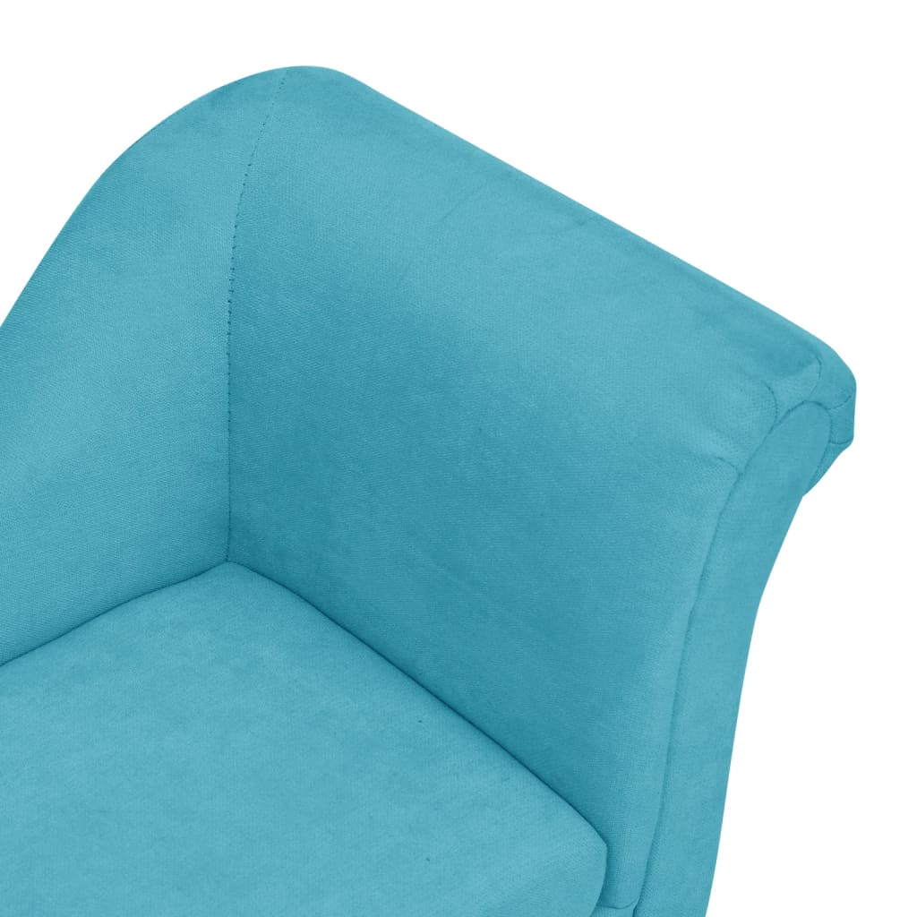 Hundesofa mit Kissen Türkis 83x44x44 cm Plüsch
