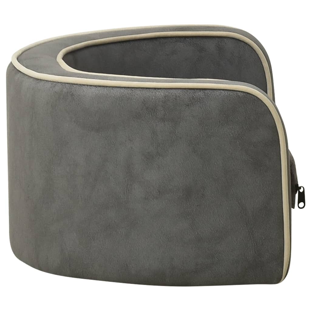 Hundesofa Klappbar Grau 73x67x26 cm Plüsch Waschbares Kissen