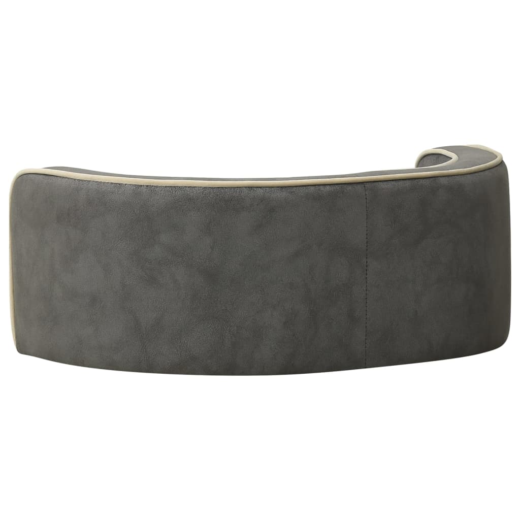 Hundesofa Klappbar Grau 73x67x26 cm Plüsch Waschbares Kissen