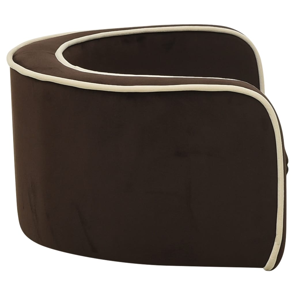 Klappbares Hundesofa mit waschbaren Kissen 73x67x26 cm Plüsch Braun
