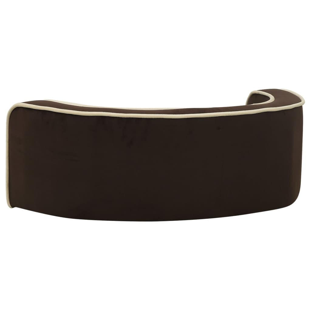 Klappbares Hundesofa mit waschbaren Kissen 73x67x26 cm Plüsch Braun