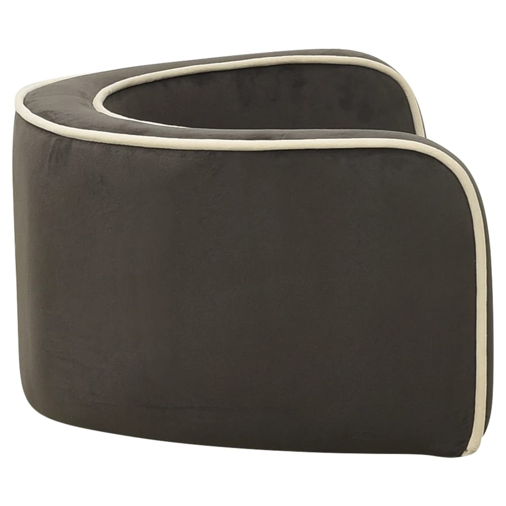 Hundesofa Klappbar Dunkelgrau 73x67x26 cm Plüsch Kissen
