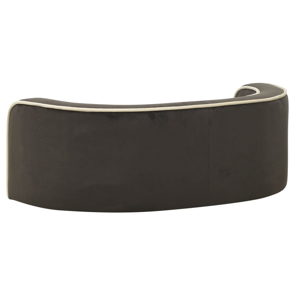 Hundesofa Klappbar Dunkelgrau 73x67x26 cm Plüsch Kissen