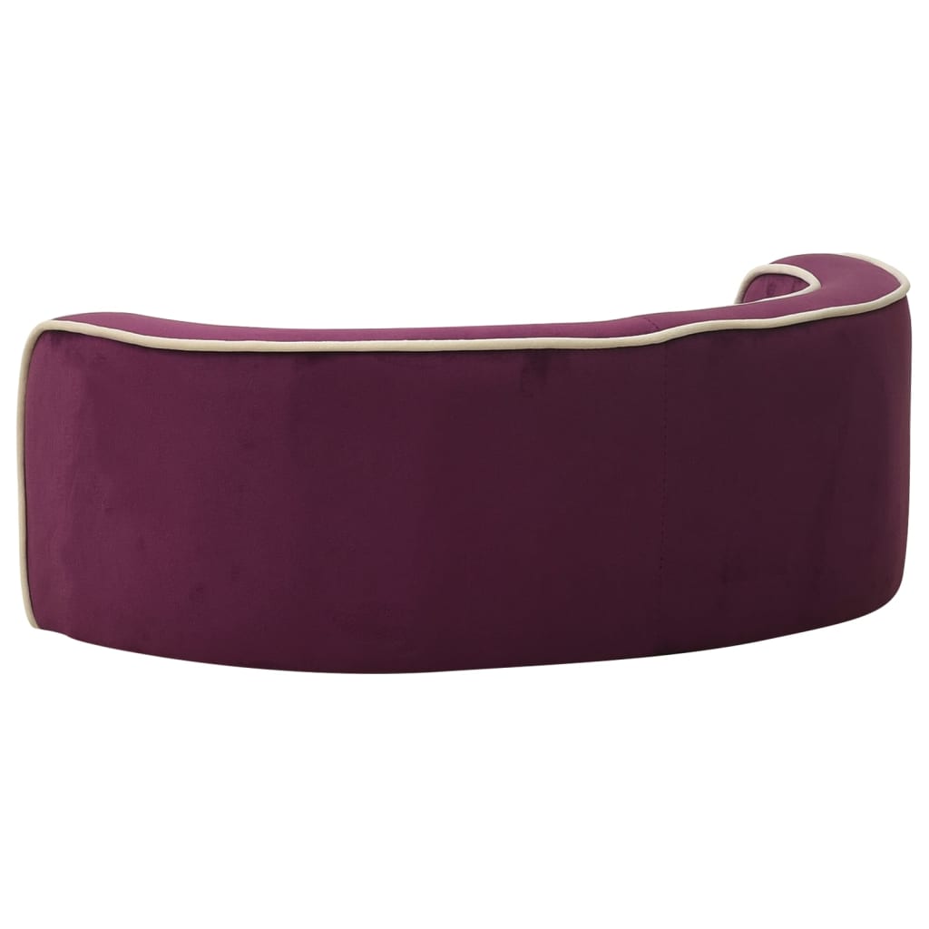 Hundesofa Klappbar Burgunderrot 73x67x26 cm Plüsch Waschbar