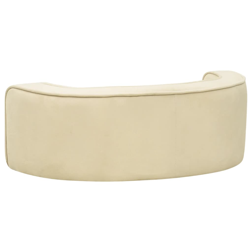 Hundesofa Klappbar Creme 73x67x26 cm Plüsch Waschbares Kissen
