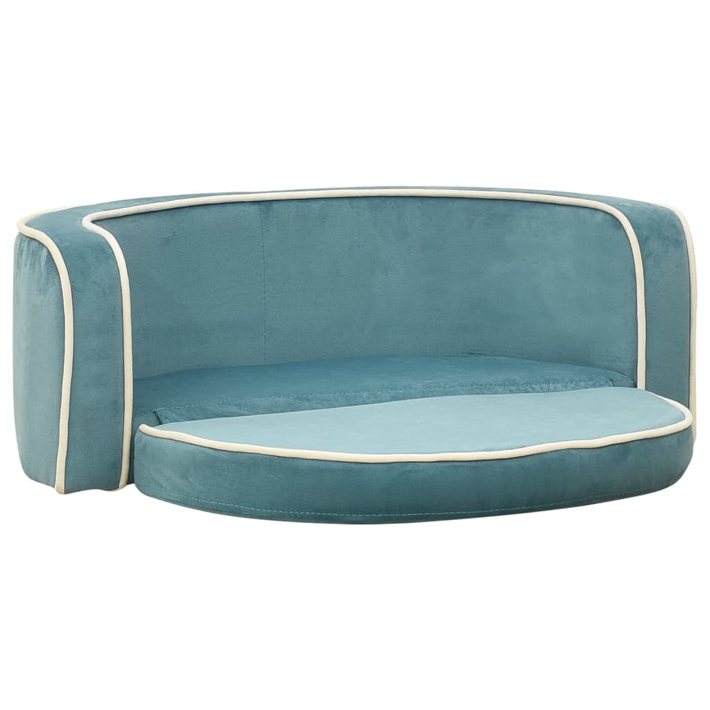 Hundesofa Klappbar Türkis 73x67x26 cm Plüsch Waschbares Kissen