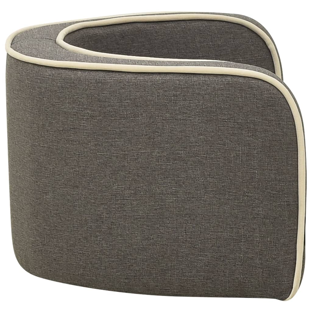 Klappbares Hundesofa 76x71x30 cm Waschbare Kissen Leinen Grau