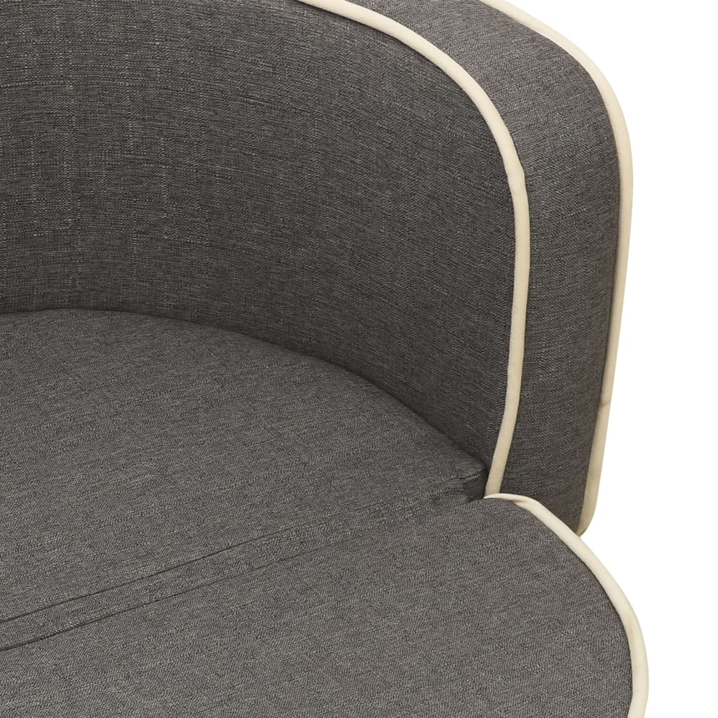 Klappbares Hundesofa 76x71x30 cm Waschbare Kissen Leinen Grau