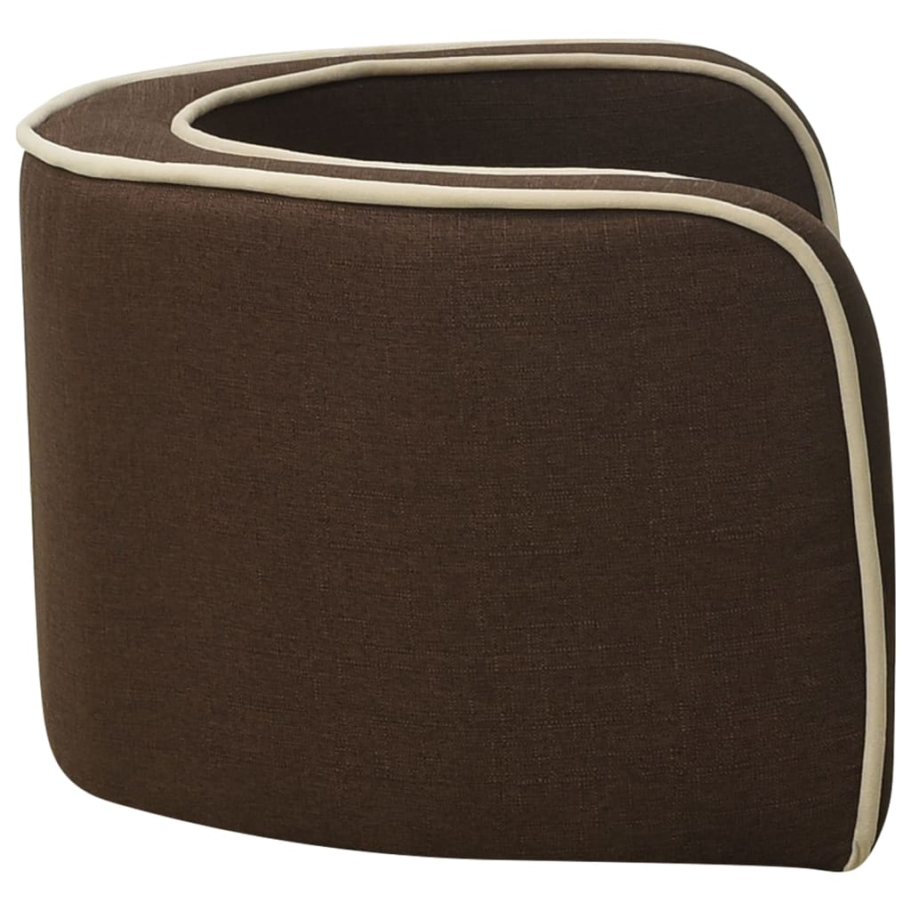 Hundesofa Klappbar Braun 76x71x30 cm Leinen Waschbares Kissen