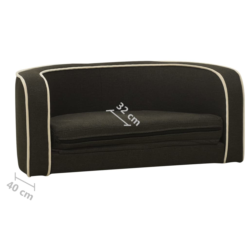 Klappbares Hundesofa 76x71x30 cm Waschbares Leinen Dunkelgrau