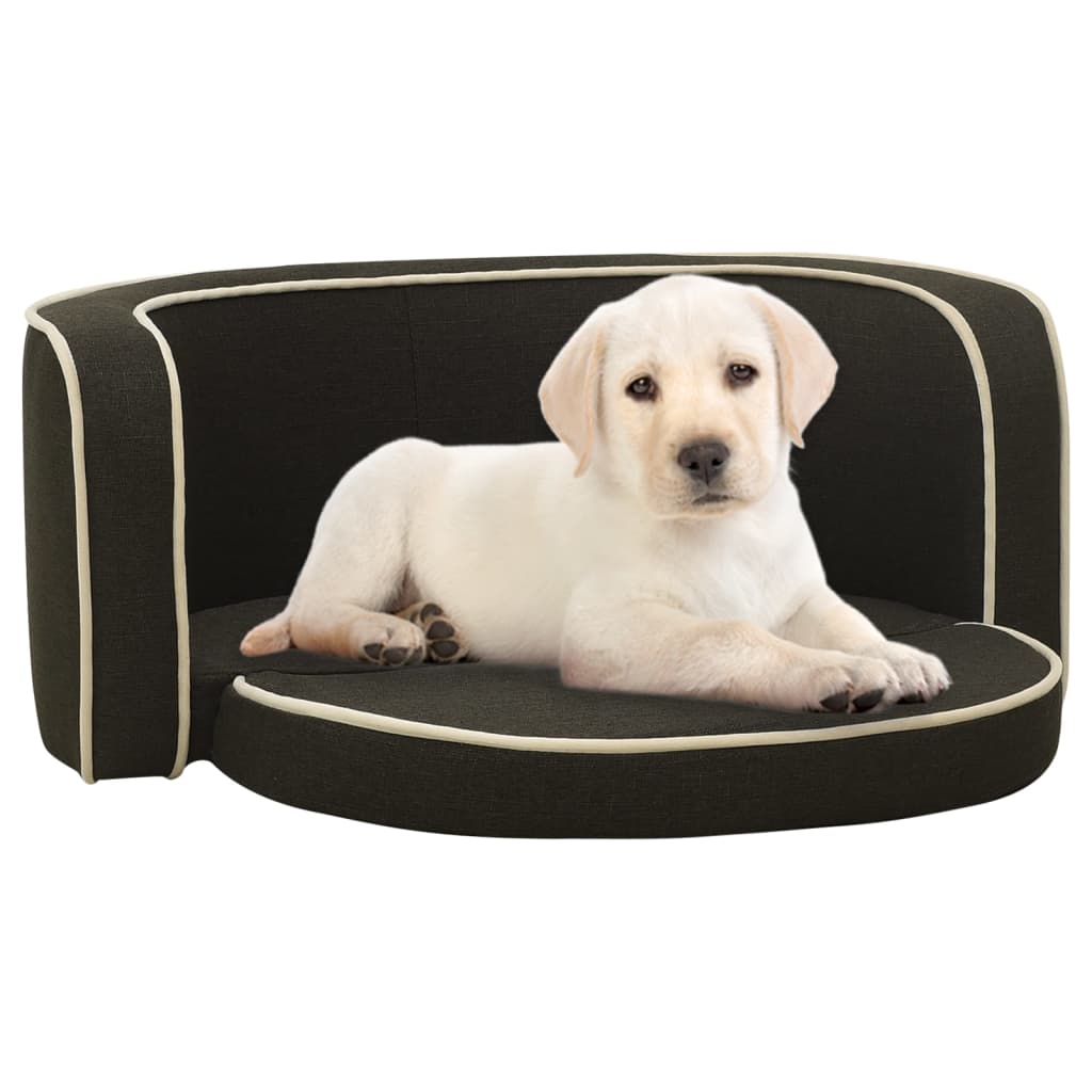 Klappbares Hundesofa 76x71x30 cm Waschbares Leinen Dunkelgrau