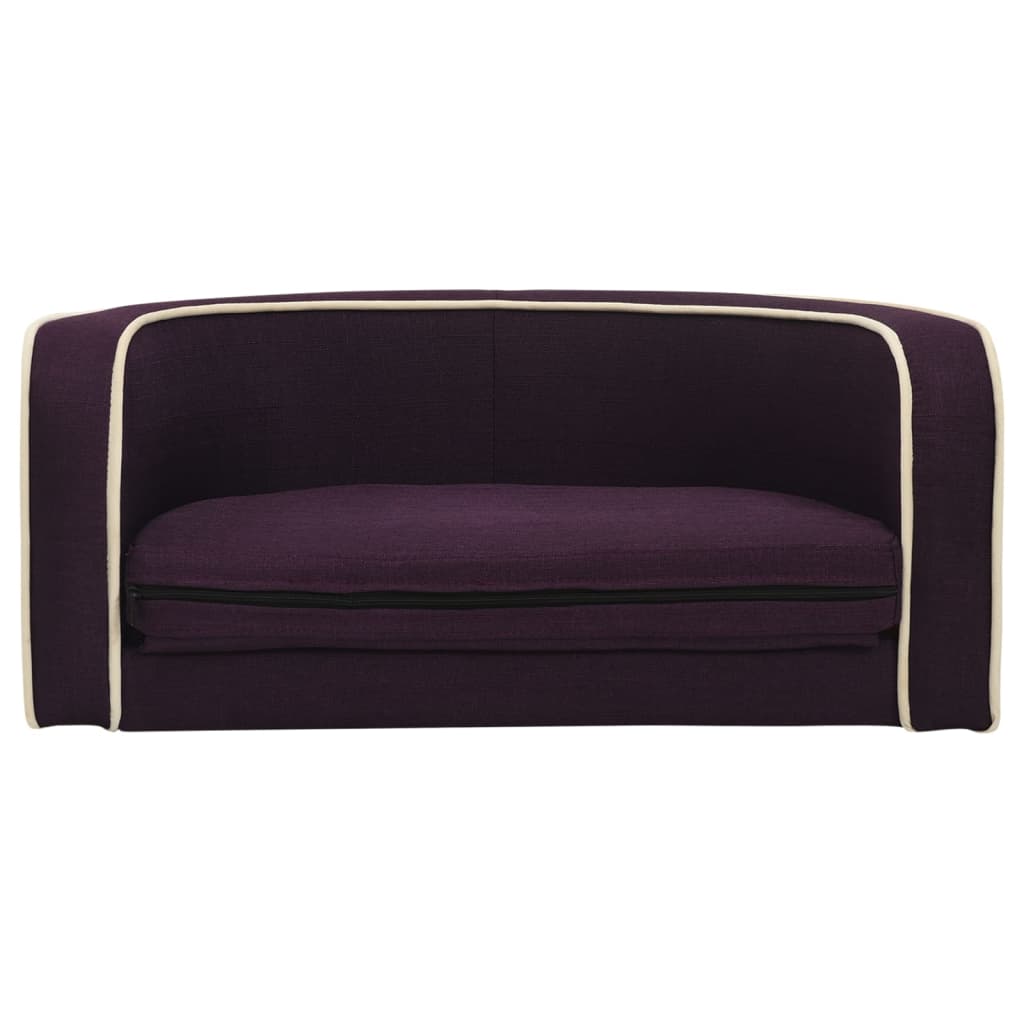 Hundesofa Klappbar Burgunderrot 76x71x30 cm Leinen Kissen