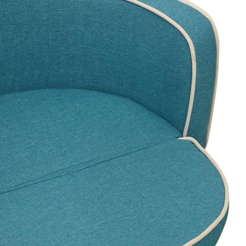 Hundesofa Klappbar Türkis 76x71x30 cm Leinen Waschbares Kissen