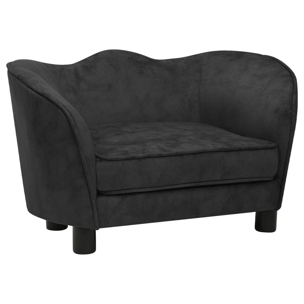 Hundesofa Schwarz 66x43x40 cm Plüsch