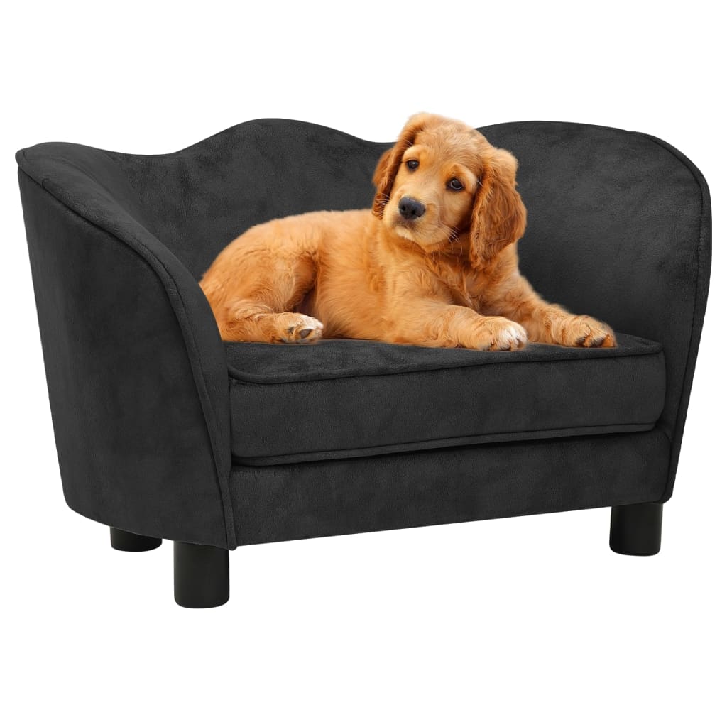 Hundesofa Schwarz 66x43x40 cm Plüsch