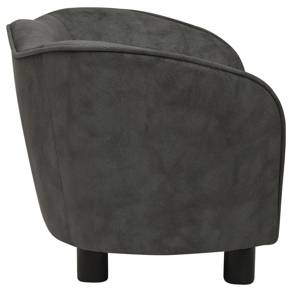 Hundesofa Dunkelgrau 66x43x40 cm Plüsch