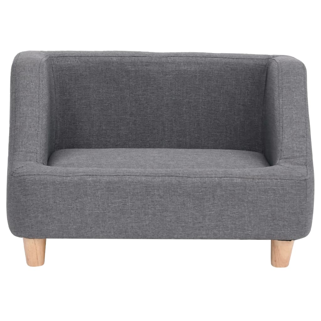 Hundesofa Grau 60x37x39 cm Leinen