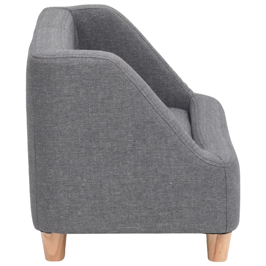 Hundesofa Grau 60x37x39 cm Leinen