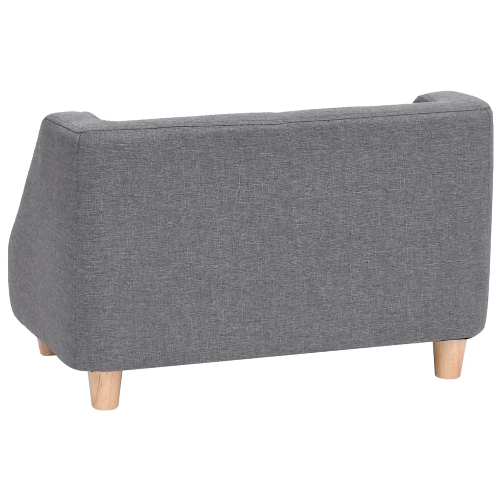 Hundesofa Grau 60x37x39 cm Leinen