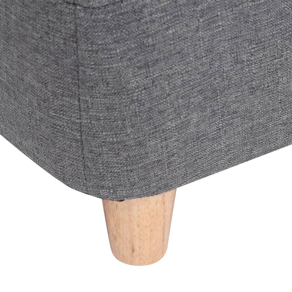 Hundesofa Grau 60x37x39 cm Leinen
