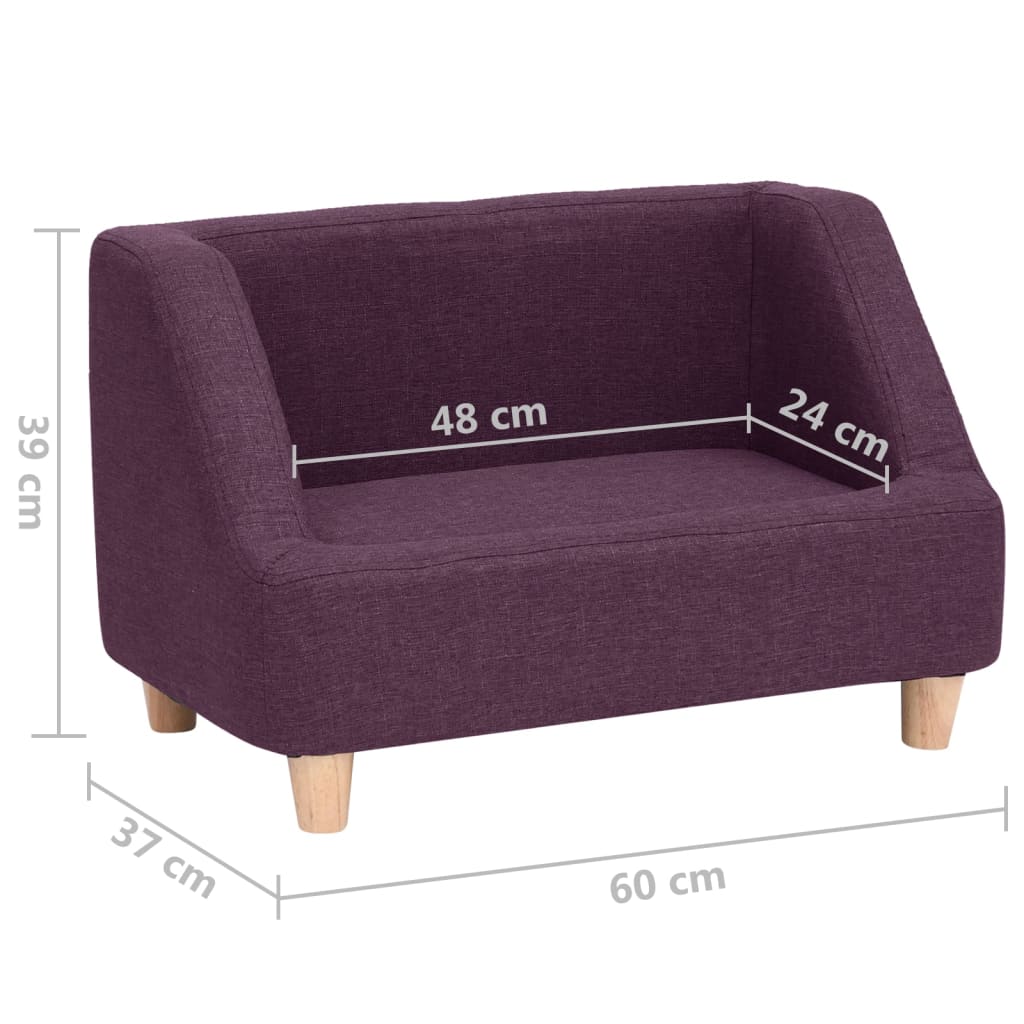 Hundesofa Burgunderrot 60x37x39 cm Leinen