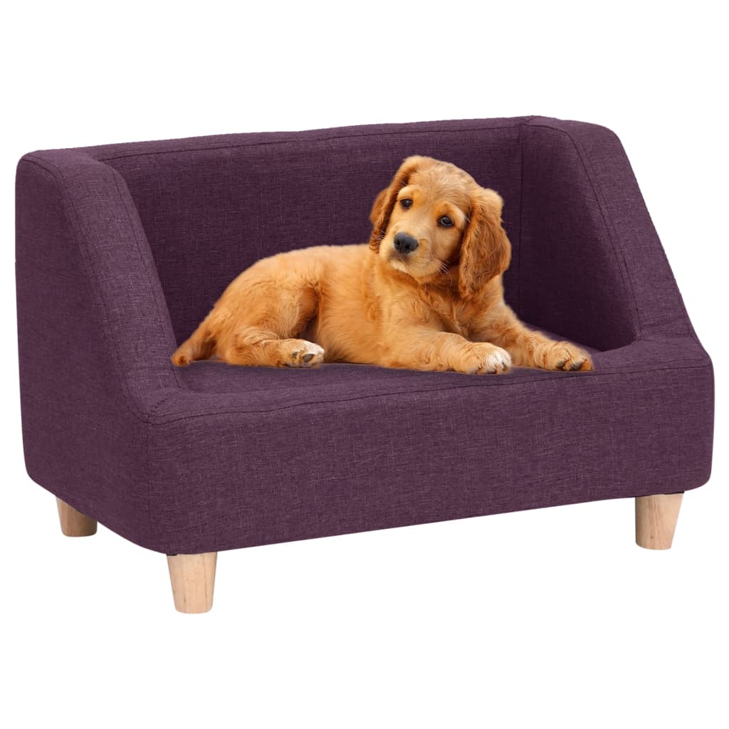 Hundesofa Burgunderrot 60x37x39 cm Leinen