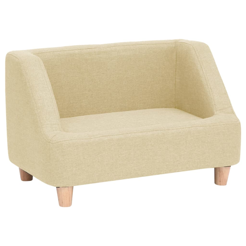 Hundesofa Creme 60x37x39 cm Leinen