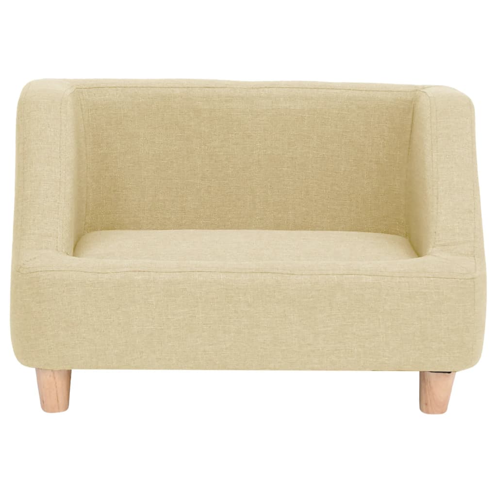 Hundesofa Creme 60x37x39 cm Leinen
