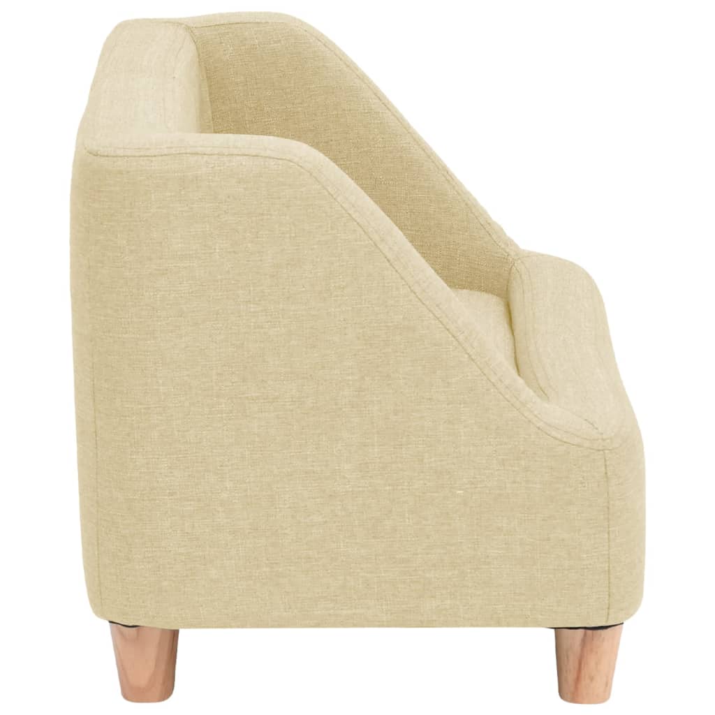 Hundesofa Creme 60x37x39 cm Leinen