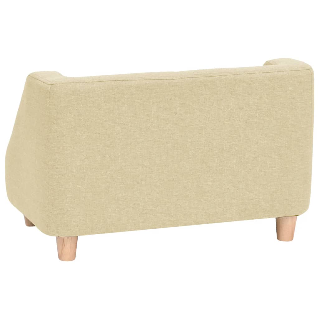 Hundesofa Creme 60x37x39 cm Leinen