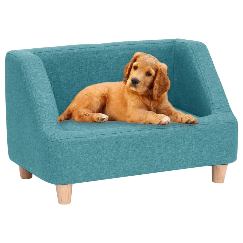 Hundesofa Türkis 60x37x39 cm Leinen