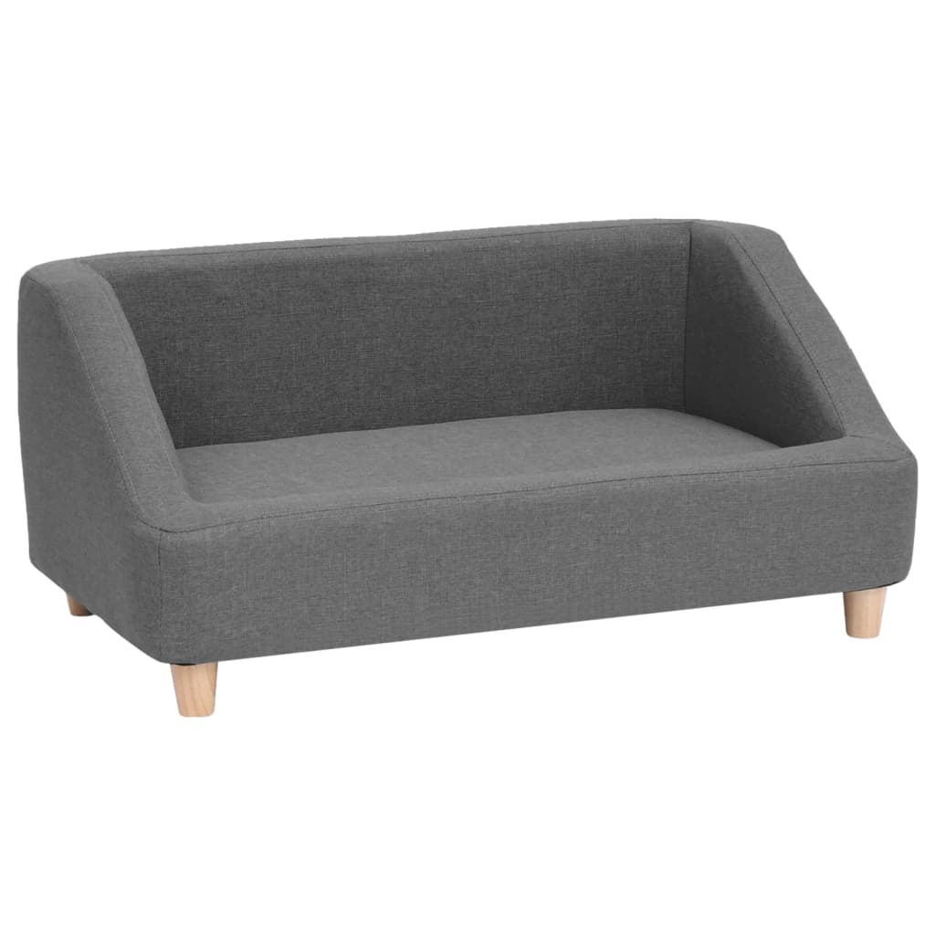 Hundesofa Grau 85x50x39 cm Leinen