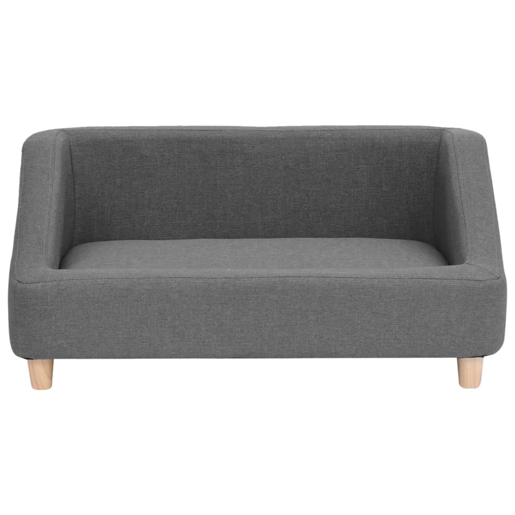 Hundesofa Grau 85x50x39 cm Leinen