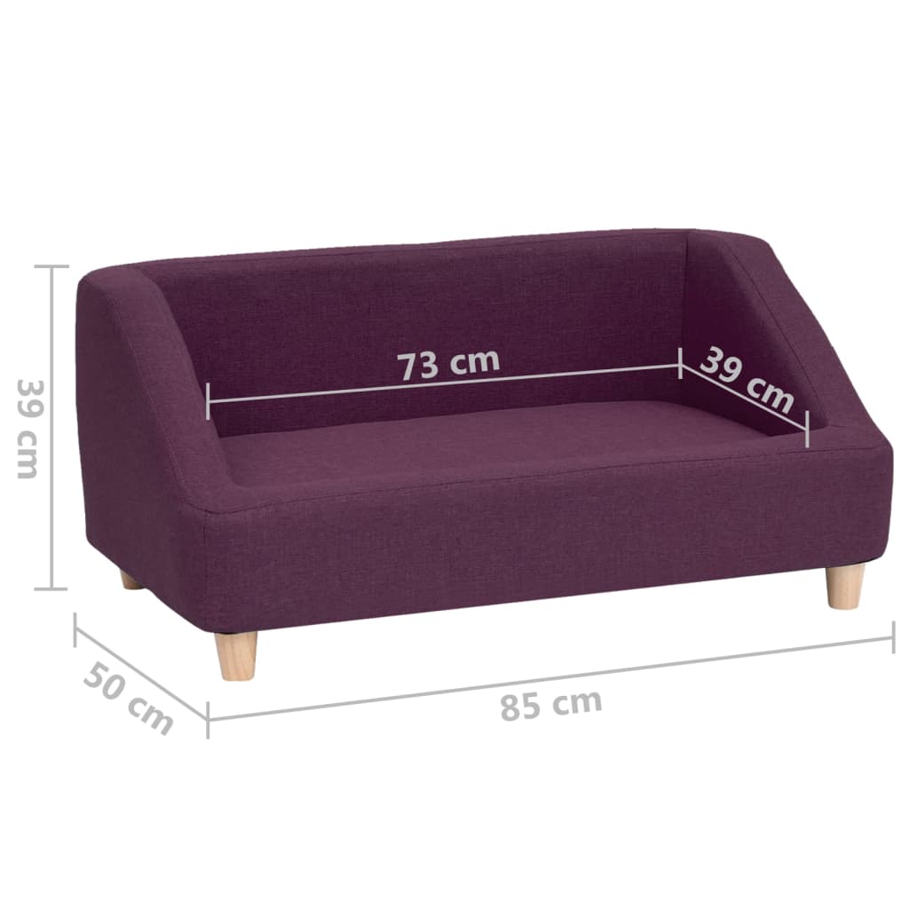 Hundesofa Burgunderrot 85x50x39 cm Leinen