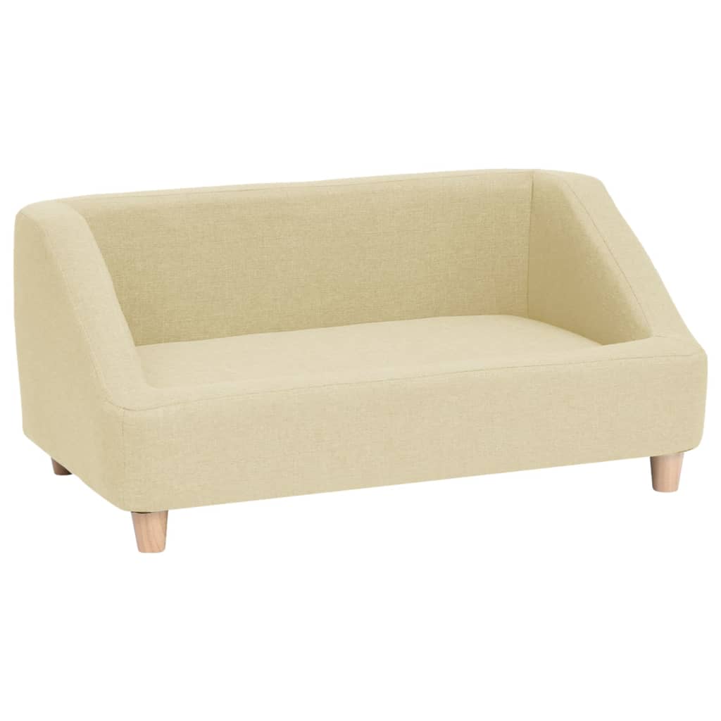Hundesofa Creme 85x50x39 cm Leinen